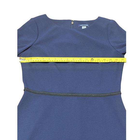 Tommy Hilfiger Navy Blue Long Flare Sleeve Dress Size 8 NWT - Picture 6 of 8